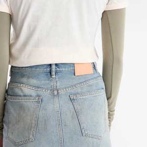 <span class=keywords><strong>Gonna</strong></span> lunga in denim da donna a vita alta, dritta, con effetto sfumato, schizzi di vernice e dettagli distressed, stile streetwear di tendenza - Product Image 5