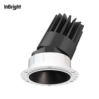 Luminaire encastré au plafond réglable 8W 18W 25W Cob sans cadre CCT Modifiable Encastré sans cadre LED Downlight