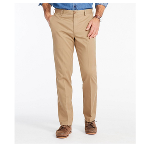 Pantalones chinos con cremallera y patrón recto informal de alta calidad, elásticos medios, 100% algodón, transpirables, planos, multicolores, lisos - Product Image 5