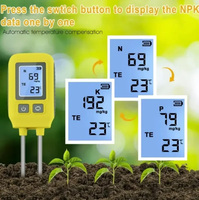 Medidor Digital de Suelo, Detector de NPK y Temperatura del Suelo, Herramienta de Análisis de Nutrientes del Suelo para Jardín, Granja, Césped, Interior y Exterior