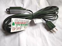Connecteur Répartiteur de Câble d'Extension d'Alimentation en Fil de Cuivre Pur à 100% pour Lumières de Noël Mini LED 1FT Vert