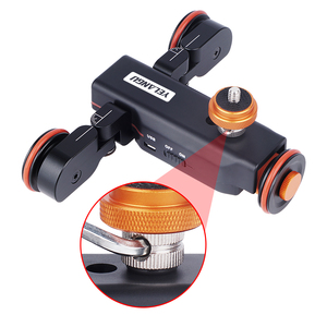 Hot L4X aleación de aluminio al aire libre DSLR Micro trípode accesorios digitales Cámara deslizante Motorise <span class=keywords><strong>Dolly</strong></span> para teléfono y cámara DV para el hogar - Product Image 3