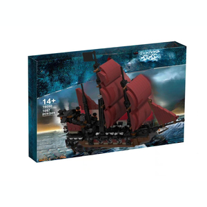 Cướp biển của tàu Ngọc Trai Đen 16009 nữ hoàng trả thù tàu chiến 16009 thuyền buồm xây dựng khối gạch Đồ chơi Quà tặng giáng sinh - Product Image 4