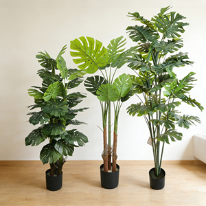Grandes <span class=keywords><strong>plantes</strong></span> artificielles Monstera Deliciosa, fausses <span class=keywords><strong>plantes</strong></span> tropicales suisses, <span class=keywords><strong>plantes</strong></span> <span class=keywords><strong>d</strong></span>'<span class=keywords><strong>intérieur</strong></span>, arbre avec pot pour la <span class=keywords><strong>d</strong></span>écoration <span class=keywords><strong>d</strong></span>'hôtel - Product Image 2