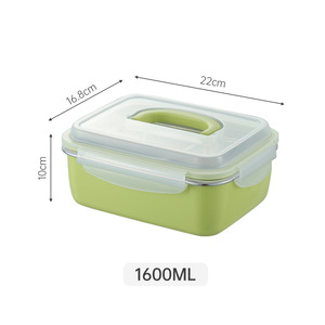 Bencircle CS04 304 Stainless Steel Food <b>Storage</b> Container, Double Compartment, Removable Sealing, Portable with Handle - Product Image 5
