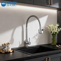 Keran Dapur Dingin Tunggal SOLVEX Diskon 6% Premium 304 Stainless Steel Brushed 360 °   Dipasang di Dinding