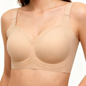 Soutien-gorge sans couture confortable et sans armatures pour femme, avec logo personnalisé, en maille fine, à couvrance totale, pour usage quotidien, avec maintien doux, grandes tailles, vente en gros - Product Image 2