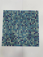 Mini mosaïque arc-en-ciel multicolore carrée pour dosseret décoratif mur et sol carreaux de sol en mosaïque de céramique en porcelaine
