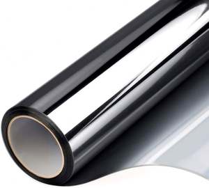 فيلم كاكس أسود فضي اتجاه واحد مرآة نافذة فيلم ، صبغة نافذة شمسية عاكسة ذاتية اللصق للحيوانات الأليفة لتزيين المنزل - Product Image 3