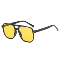Lunettes de soleil oversize rondes et carrées 2025 pas chères pour femmes – Nouvelle collection de lunettes de soleil de marque tendance pour femme, rayures noires et blanches, élégantes