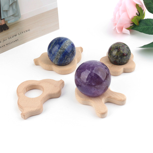 Wholesale Natural Wooden Crafts Carved Wooden Multiple Shapes <b>Crystal</b> Sphere Base Holders for Display - Product Image 1