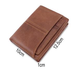 Andong <b>RFID</b> Blocking Short Wallets for Men Real Genuine Cow Leather Retro Fashion Card Holder Clip <b>Purse</b> Man Wallet Vintage - Product Image 2