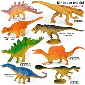 Modelo <span class=keywords><strong>de</strong></span> Dinosaurio <span class=keywords><strong>de</strong></span> Plástico Sólido en Miniatura: Tiranosaurio Rex, Allosaurus, Espinosaurio, Estegosaurio, Anquilosaurio - Product Image 1