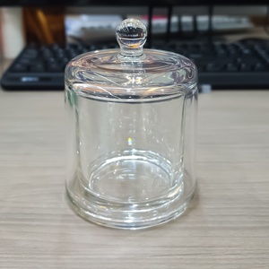 Großhandel Einzigartige klare Kerze Glas Glas Cloche Bell Shaped <span class=keywords><strong>Dome</strong></span> Home Dekoration Glas Glas Kerzenhalter mit einem Deckel - Product Image 2