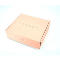Caja de Envío Corrugada Personalizada para Cosméticos con Tira Roja de Apertura Fácil y Cinta Doble para Uso en Envíos por Mensajería