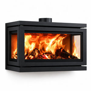 SXFireplace VD800 Caminetto Moderno <span class=keywords><strong>a</strong></span> <span class=keywords><strong>Legna</strong></span> Nero, Stufa Autoportante in Acciaio, Inserto Decorativo per Riscaldamento Interno Hotel - Product Image 4