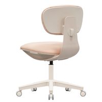 Chaise de bureau en maille pivotante avec roulettes rose de conception simple et rentable à un prix abordable