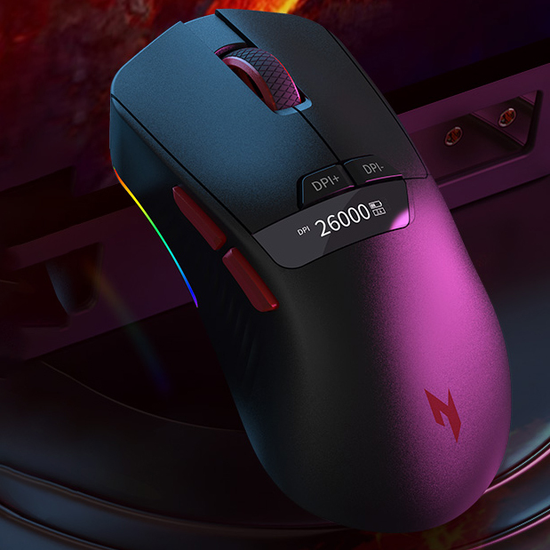 Gaming Mouse Wireless Rechargeable 7 Button Programmable 3395 Sensor 26000DPI 2.4Ghz 8K Dongle for Pc Computer Gaming Gamer