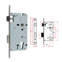 Cerradura Inteligente para Puerta de Hotel, Delgada, Europea, de Aleación de Aluminio, con Cerradura de Embutir 3585 4585, Antirrobo, para Uso en Hoteles y Apartamentos