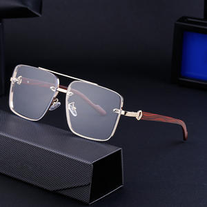 <span class=keywords><strong>2025</strong></span>新作レトロメタルツインビームサングラスメンズフレームカットエッジドライビングサングラスメンズメガネ - Product Image 3