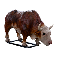 Modèle d'animal animatronique de vache, simulation personnalisée pour parc d'attractions