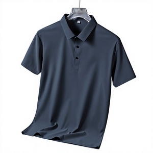Tissu polaire 100 % coton uni pour homme, à manches courtes, formel, respirant, séchage rapide, prix abordable, vente en gros, personnalisable sur le devant - Product Image 5