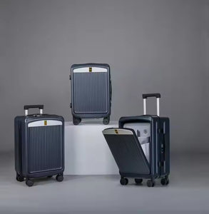 Valigia <span class=keywords><strong>in</strong></span> <span class=keywords><strong>policarbonato</strong></span> da 20 pollici di lusso all'ingrosso con filatore anteriore con telaio <span class=keywords><strong>in</strong></span> alluminio aperto custodia per PC - Product Image 6