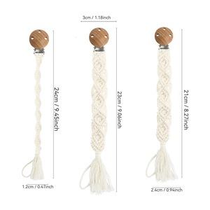 Chaîne de sucettes en coton pour nouveau-né, 0-6 mois, douce, tendance, avec boîte de rangement, coffret cadeau sûr pour enfants - Product Image 2