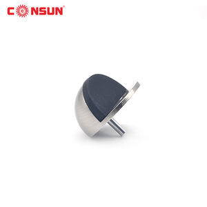 Butée de porte demi-ronde en alliage de zinc de haute qualité, conception sans perçage, base en acier inoxydable - Product Image 2