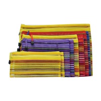Pochette de rangement à fermeture éclair A4/A5 en PVC imperméable pour documents, rose/couleur personnalisée, promotion économique pour fournitures de bureau