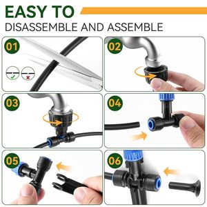 Nhà kính tưới nước hệ thống kết nối nhanh chóng tự động Treo Nhà Máy phun sương trống Ống hai cách - Product Image 6