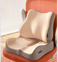 Coussin de dossier ergonomique en mousse à mémoire de forme pour chaise de bureau, tricoté, amovible, avec massage pour le cou et le dos, personnalisable pour avion et hôtel