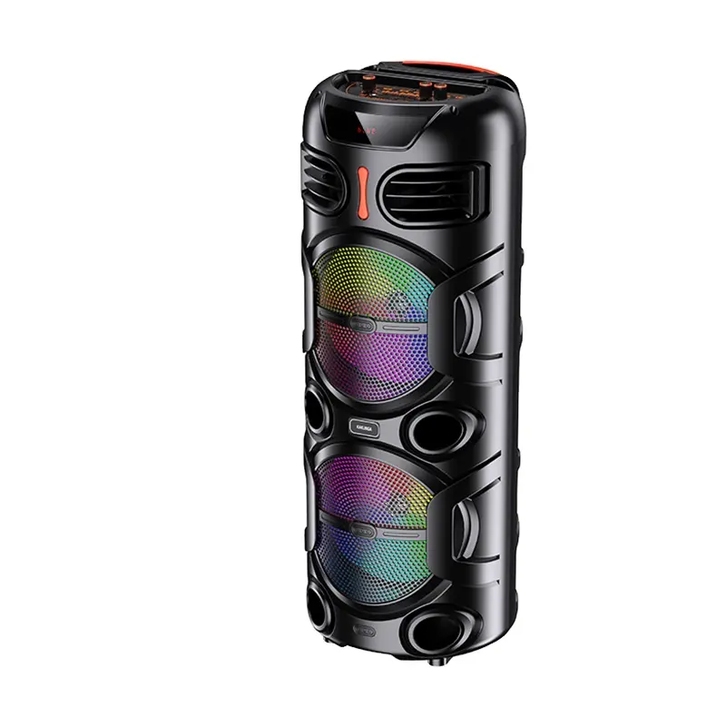 Kakusiga 2023 Draagbare Led Light Bt Speaker Party Big Bass Subwoofer Box Draadloze Speakers Met Microfoon