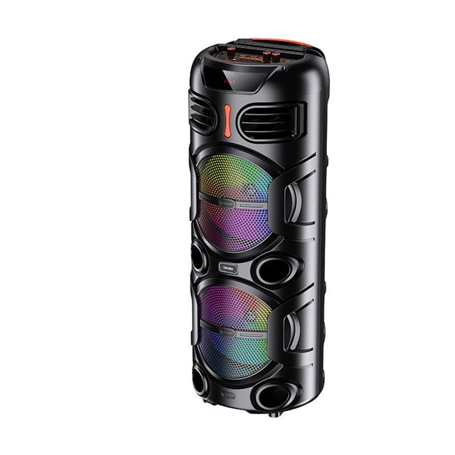 KAKUSIGA 2023 Portable Led Light BT Speaker Party Big Bass Subwoofer Box Wireless Speakers with Microphone