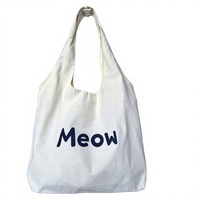 Sac fourre-tout en toile pour femme, motif dessin animé, nouveau style 2024, design Meow, grande capacité, lavable, pour trajets quotidiens et étudiants