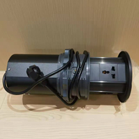 Prise de table hydraulique B-1H 16A WiFi escamotable automatique universelle/US/UK/EU à quatre voies d'alimentation, installation dissimulée