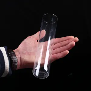 Large diameter clear quartz glass tube
