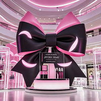 Étagère de maquillage à LED avec sculpture de nœud papillon démesuré élégant, éclairage LED, étanche et à multiples niveaux