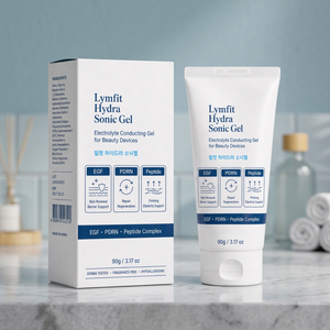 Gel Conductor de Electrolitos Lymfit Hydra Sonic de 90g para Dispositivos de Belleza, Complejo de Péptidos EGF PDRN, Piel Normal, en Envase - Product Image 4