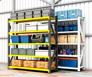 Supports de stockage industriels robustes et légers pour ateliers Nouveaux supports d'entrepôt en acier résistant à la corrosion Étagères empilables - Product Image 5