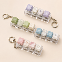 Custom Keyboard Key Keychain Transparent Base Color Keycaps Metal Clasp Wholesale Corporate Promotional Souvenir Gift