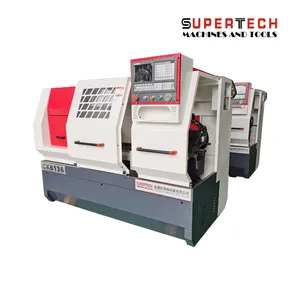 Supertech Ck6136 Torno Cnc Swiss Type Hoge Precisie Efficiënte Metalen Mini Cnc Draaibank Machine Voor Tandheelkundige Implantaten