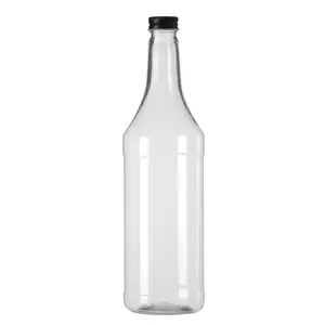 Fabricante de garrafas plásticas de vinho finas para garrafas PET vazias transparentes de 1000ml por atacado