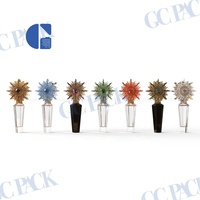 Flacon de parfum en verre à facettes, design original GC, 100 ml, flacon vide pour parfum, vaporisateur, avec bouchon en forme de soleil