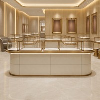Luxuriöse Maßgefertigte Schmuck-Vitrine mit LED-Beleuchtung Umweltfreundliches & Langlebiges Design für Einzelhandelsgeschäfte & Einkaufszentren