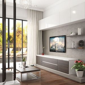 Moderno Design minimalista in legno armadi <span class=keywords><strong>TV</strong></span> Stand elegante funzionale di stoccaggio per soggiorno mobili estetica contemporanea - Product Image 3