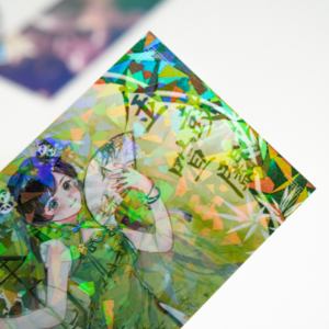 Chất Lượng Cao Dày Giấy Anime Expo Thẻ In Logo Bưu Thiếp Tráng Thẻ Giấy Với Dập Nổi Cầu Vồng Holographic In Ấn - Product Image 6