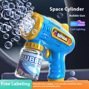 Para <span class=keywords><strong>Amazon</strong></span> Cross-Border Best Seller Juguete para niños al aire libre <span class=keywords><strong>Pistola</strong></span> <span class=keywords><strong>de</strong></span> <span class=keywords><strong>burbujas</strong></span> <span class=keywords><strong>de</strong></span> mano con luz completamente automática <span class=keywords><strong>de</strong></span> 8 agujeros Plástico duradero - Product Image 3