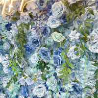 Dinding Bunga Buatan NINI Blue Rose 8x8ft Persegi untuk Latar Belakang Pernikahan, Lamaran, Acara Pusat Perbelanjaan, Dekorasi Ulang Tahun