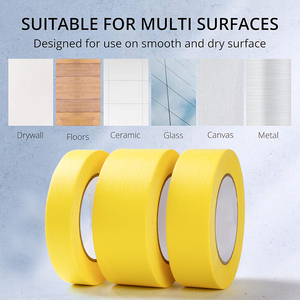 Ruban <span class=keywords><strong>de</strong></span> <span class=keywords><strong>masquage</strong></span> en crêpe anti-transfert <span class=keywords><strong>de</strong></span> précision pour des lignes <span class=keywords><strong>de</strong></span> peinture nettes, des travaux <span class=keywords><strong>de</strong></span> finition multicolores et la peinture personnalisée - Product Image 1